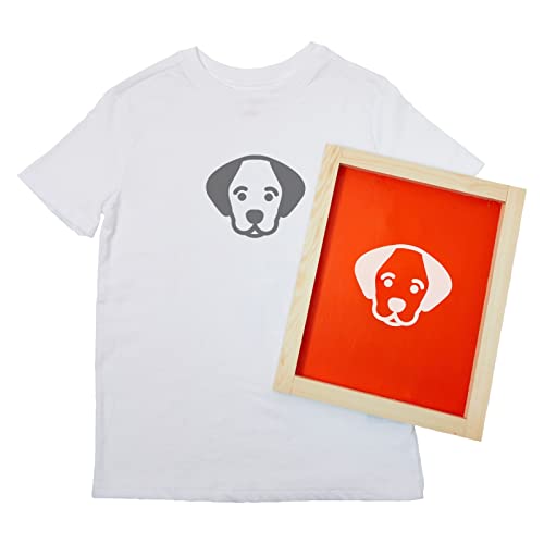 Bright Creations 6-Piece Set Wood Silk Screen Frame for Beginners and Kids Starter Kit, 110 White Mesh, 6x8, 8x10, 10x12, 10x14 Frames (4 Sizes) Bright Creations