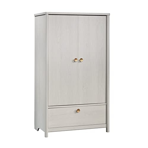 Sauder Dover Edge Bedroom Armoire with Drawer, L: 34.17" x W: 21.18" x H: 60.04", Glacier Oak Finish - WoodArtSupply