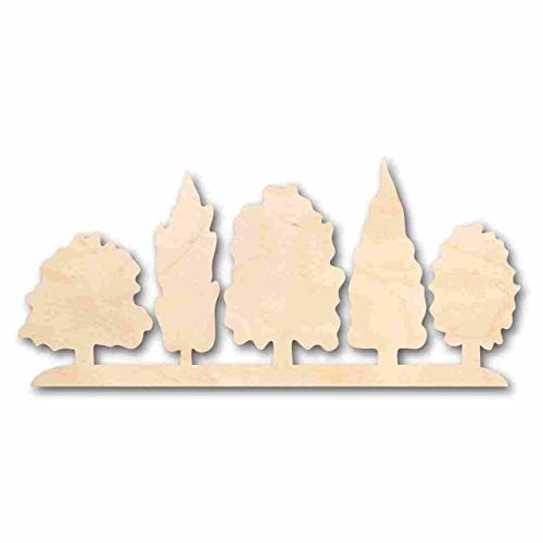 Unfinished Wood Forest Shape - Nature - Trees - Craft - up to 24" DIY 6" / 1/8" - WoodArtSupply