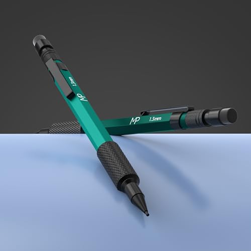 Mr. Pen- Metal Mechanical Pencils Set with Lead and Eraser Refills, 3 Pack, 1.3 mm Mechanical Pencil Metal, Metal Mechanical Pencil for Sketching, Mr. Pen