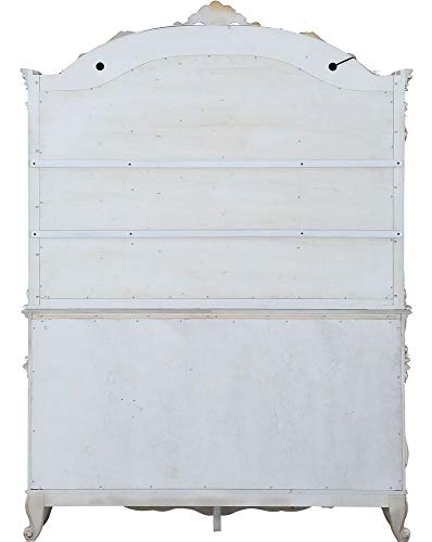 ACME Furniture Wooden Frame Hutch and Buffet, Antique White Acme Furniture