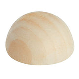 30 Pack Split Wood Balls for Crafts, 1.5-Inch Unfinished Half Wooden Beads for Art Supplies Juvale