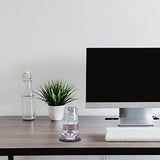 24 Pack Drink Coasters Set, SIJDIEE 4 Inch Round Slate Stone Drink Coasters with Round Blank Wood Craft Coasters for DIY Painting Wood Engraving Home SIJDIEE