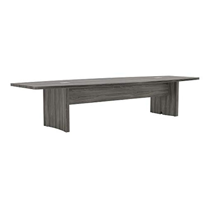 Safco Aberdeen 12ft Conference Table | Contemporary Laminate Gray Steel | Ideal for Modern Business and Meeting Rooms| ACTB10LGS - WoodArtSupply