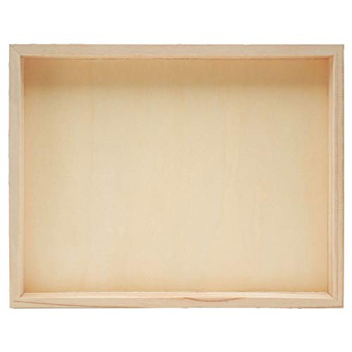 Wood Canvas Cradled 11 x 14 inch, Pack of 3 Blank Wood Panels for Painting, DIY Signs, Framing, Shadow Box, & Tray Crafts, by Woodpeckers