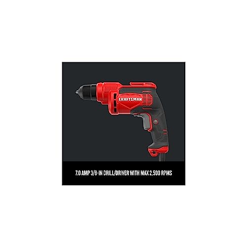 CRAFTSMAN Drill/Driver, 3/8 inch, 7 Amp, Corded (CMED731) - WoodArtSupply