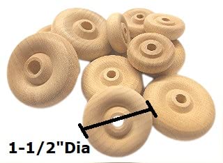 Bulk Group of 2400 Unfinished Wood Toy Wheels by Factory Direct Craft (1-1/2") Factory Direct Craft