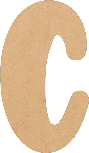Wood Craft Letter Tall 4 Inch C Wooden Letter Unfinished Craft, Wood Alphabet for Nursery Room Decor, Bright OrchidMdf Cutout NEXTCraft