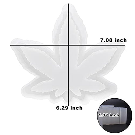 ResinWorld Leaf Ashtray Mold for Epoxy Resin, Maple Leaf Ashtray Resin Silicone Mold, Leaf Tray Molds for Resin Casting ResinWorld