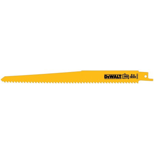 DEWALT Reciprocating Saw Blades, Tapered Back, Bi-Metal, 9-Inch 6-TPI, 5-Pack (DW4803) - WoodArtSupply