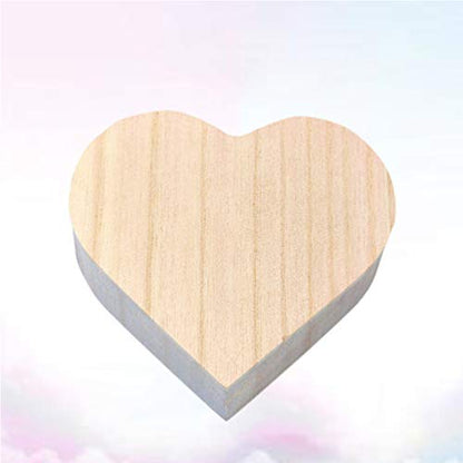 Gadpiparty Wooden Jewelry Box Heart-shaped Wooden Box Retro Storage Box Crafts for Women Girls Jewelry Makeup Home Decor Wood Jewelry Boxes