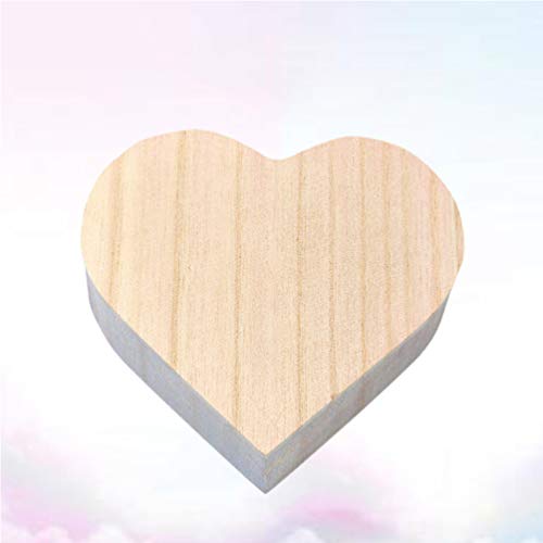 Gadpiparty Wooden Jewelry Box Heart-shaped Wooden Box Retro Storage Box Crafts for Women Girls Jewelry Makeup Home Decor Wood Jewelry Boxes Gadpiparty