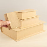 Factory Direct Craft Set of 4 Paper Mache Book Shaped Keepsake Boxes DIY Storage Box Set to Paint and Decorate Unfinished Books with Secret Factory Direct Craft