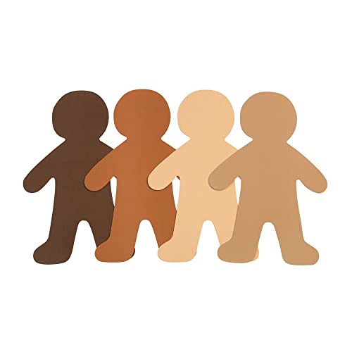 Colorations Multicultural Big People Shapes Set of 24, Multicultural Glossy Card, Skin Color Paper, Kids Around The World, Cardboard People, People - WoodArtSupply