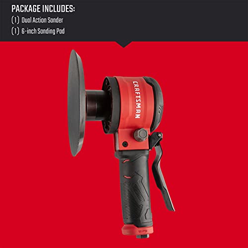 Craftsman CMXPTSG1014NB 6-inch Dual Action Air Disc Sander, Red Craftsman