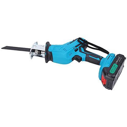 Electric Reciprocating Saw Rechargeable Lithium Battery Sabre Saw Anti Slip Portable Cordless Sabre Saw (US Plug)