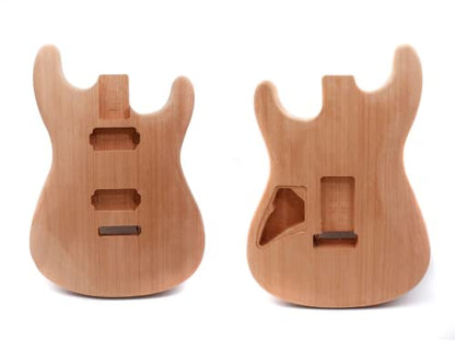 Electric guitar Body whole Piece of Mahogany Wood Unfinished HH Style for diy - WoodArtSupply