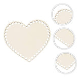 EXCEART 12 PCS Love Wood Chips Wood Crochet Basket Base DIY Wood Knitting Base Wooden Crochet Hooks Wood Purse Crocheting Supplies Bag Bottom Crochet EXCEART