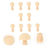 COHEALI 10 Pcs DIY Wooden Ornaments Unfinished Wood Peg Decoration Unfinished Wooden Peg Dolls Unfinished Wooden Pegs Wooden People Pegs Mushrooms COHEALI