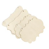 16 Pieces Wood Crafts Blanks Unfinished Hanging Wood Sign Blank Wood Boards Wood Ornaments Plaques Door Knob Signs for DIY Craft, Home Hotel Office Xonzmmk