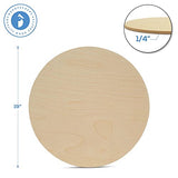 Wood Circles 19 inch, 1/4 Inch Thick Cutouts, Pack of 1 Baltic Birch Unfinished Wood Circles for Crafts, by Woodpeckers Woodpeckers