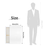 Pre Stretched Canvases for Painting 24x36 2 Pack Large Blank Canvas Boards for Acrylic Pouring and Oil Painting, 100% Cotton, 5-Time Gesso Primed JenJen Tradition