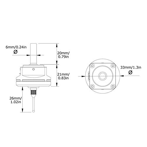 3D Touch Probe CNC Touch Probe 3D xyz axis cnctouchprobe z Digital 24v Edge and Center Finder tip Calibration Finder Tool Router grbl h3 Voltage - WoodArtSupply