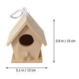 Toddmomy Kids Outdoor Toys Unfinished Wood Hanging Birdhouse Kit 2 Sets Unpainted Bird Houses to Paint for Arts DIY Craft Outdoor Playset Toddmomy