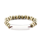 MILAKOO 5 Pcs Personalized Customized Wood Bead Bracelet Customize Friendship Bracelet MILAKOO