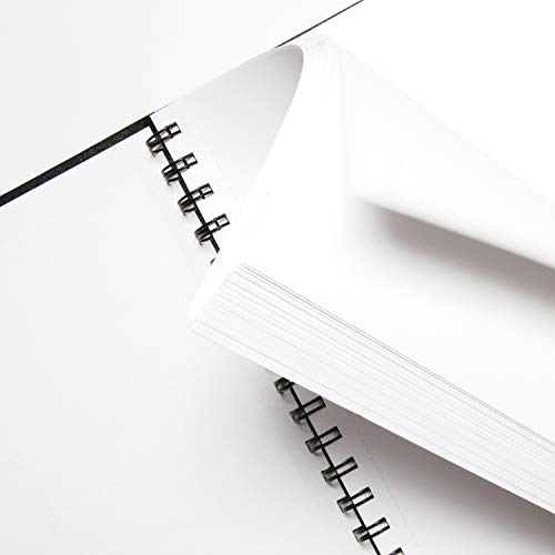 A4 Sketchbook - (Pack of 1, 80 Pages (40 Sheets)) Wire-O Portrait Drawing Pad for Heavy Mixed Media with Perforated 180gsm Acid Free Cartridge Paper ARTISTIK