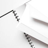A4 Sketchbook - (Pack of 1, 80 Pages (40 Sheets)) Wire-O Portrait Drawing Pad for Heavy Mixed Media with Perforated 180gsm Acid Free Cartridge Paper ARTISTIK