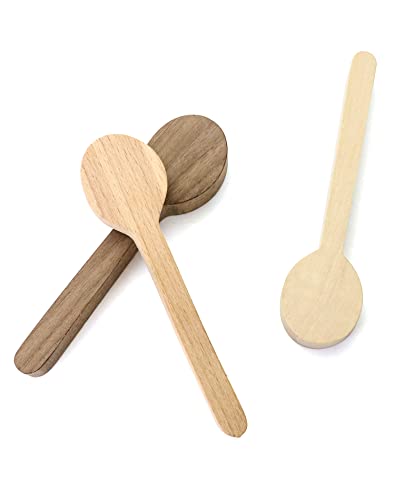 QWORK Wood Carving Spoon Blank Beech Basswood Black Walnut Spoon Mould, Unfinished Wooden Craft Whittling Kit Wood Spoon Whittling Craft Wood Blanks - WoodArtSupply