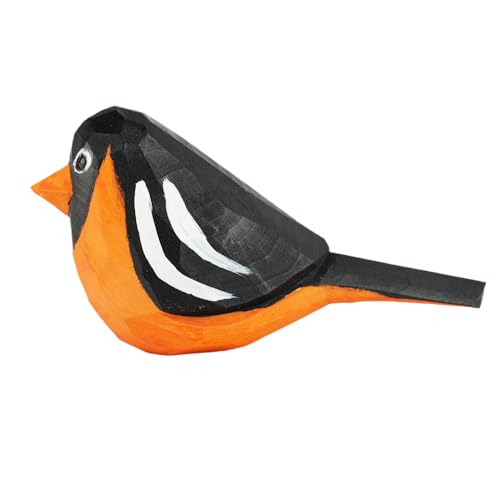 VIPbuy Handmade Wood Bird Figurines, Hand Carved Painted Wooden Bird Ornaments Crafts Home Office Desktop Decor Gifts (American Robin) VIPbuy
