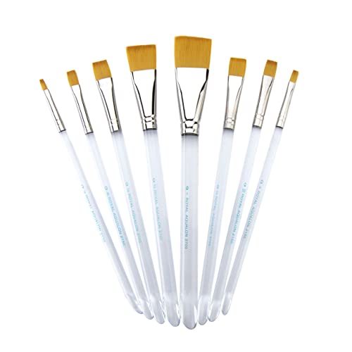 Aqualon Royal & Langnickel Flat & Shader Artist Brush Set, 8-Piece - WoodArtSupply