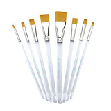 Aqualon Royal & Langnickel Flat & Shader Artist Brush Set, 8-Piece Aqualon