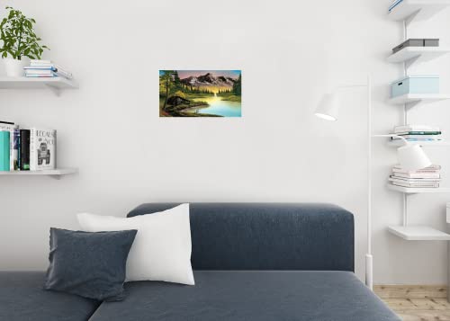 Bob Ross Mountain Retreat Art Print Bob Ross Poster Bob Ross Collection Bob Art Paintings Happy Accidents Bob Ross Print Decor Mountains Painting Poster Foundry