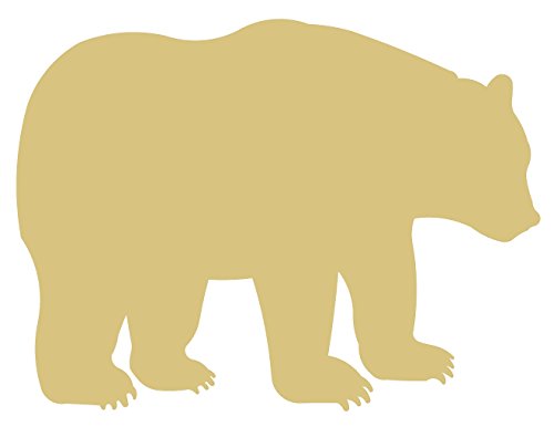 Bear Cutout Unfinished Wood Grizzly Polar Black Brown Ursa Animal MDF Shape Canvas Style 7 - WoodArtSupply