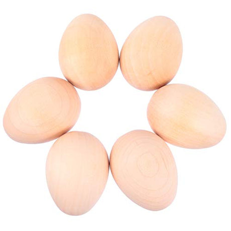 Kisangel 12pcs Drawing Tool Unpainted Wooden Eggs Wooden Eggs to Paint Wooden Eggs Unfinished Brown Small Wooden Eggs Decorate Easter Eggs Easter Kisangel