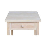 International Concepts Hampton Bedside Table Unfinished IC International Concepts