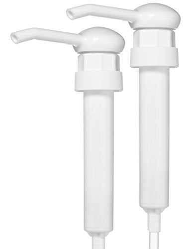 Bar5F Pump Dispensers | Set of 2 White Pumping Caps | Match with 1 Gallon Containers | Leak Proof for Dispensing Shampoo, Hair Conditioner, Lotion,