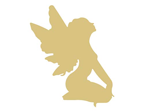 Fairy Cutout Unfinished Wood Mystical Kids Nursery Decor Door Hanger MDF Shaped Canvas Style 3 Diverse Woodworking