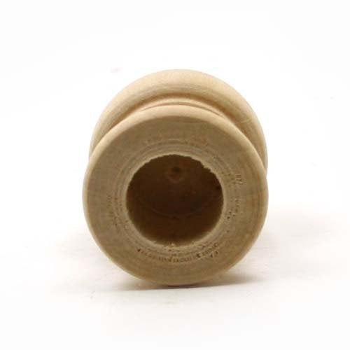 Mylittlewoodshop Pkg of 12 - Finial Dowel Cap - 1-1/16 Tall with 1/2 inch Hole Unfinished Wood (WW-DC8005-12) Unique Wood Shapes