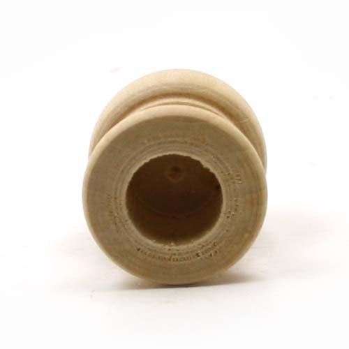 Mylittlewoodshop Pkg of 12 - Finial Dowel Cap - 1-1/16 Tall with 1/2 inch Hole Unfinished Wood (WW-DC8005-12)