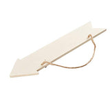 JANOU 3pcs Unfinished Wood Sign Blank Arrow Shape Hanging Wooden Plaque DIY Craft Project Wood Sign with Rope Door Wall Art Decorative, 3x11 Inch JANOU