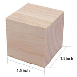 Tosnail 50 Pack 1.5 Inches Unfinished Wooden Cubes Wooden Blocks - Great for Crafts Making Tosnail