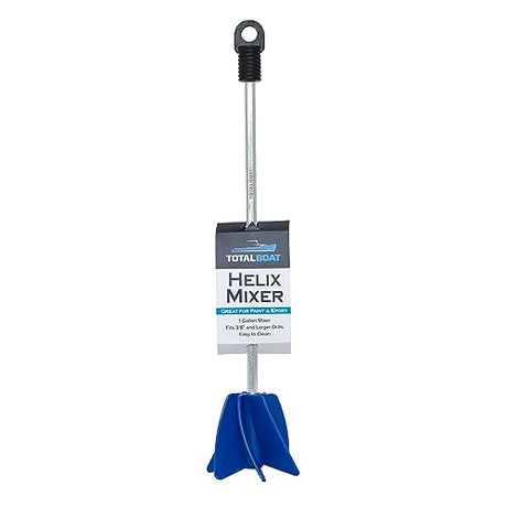 TotalBoat Helix Mixer Drill Attachment - Stirrer Mixes Epoxy Resin, Paint and Silicone - Tool Fits All 3/8” Drills - for Mixing Quart and Gallon TotalBoat