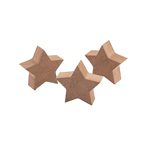 DIY Unfinished Wood Stars - 6 Pieces