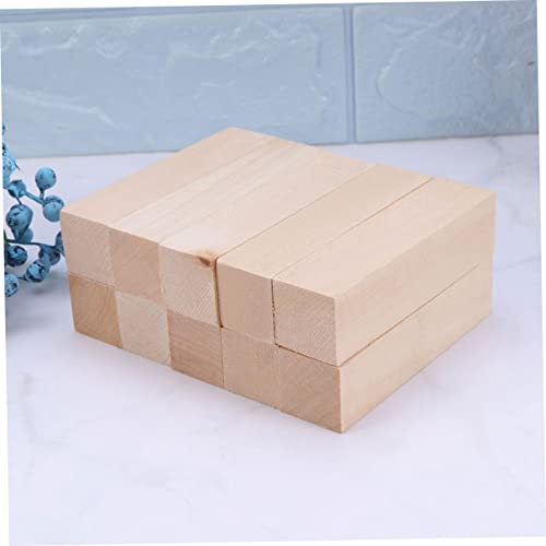 COHEALI 40 Pcs Wood Tools Wooden Plank for Crafts Unfinished Wood Block DIY Wooden Building Blocks Craft Wood Wooden Craft Plank Small Wooden Block COHEALI