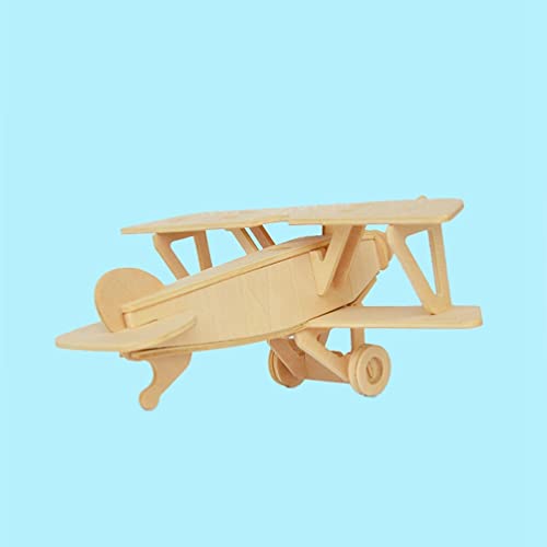 TOYANDONA 3 Pack Wooden DIY Crafts Plane, Mini Assemble Painting Airplane Model Toys Wood 3D Puzzles Construction Kits for Kids School Craft Decor - WoodArtSupply