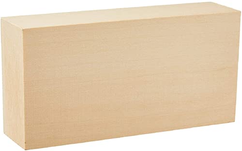 Walnut Hollow Basswood Carving Block Wood, 3.5" x 7", Does not Apply